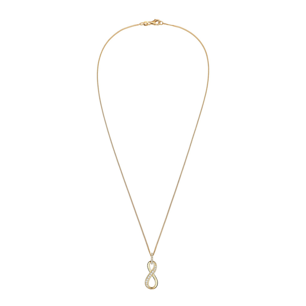 Elli Elli Collier Femmes Pendentif Infinité Infini avec Cristaux de Zirconium en Argen collier