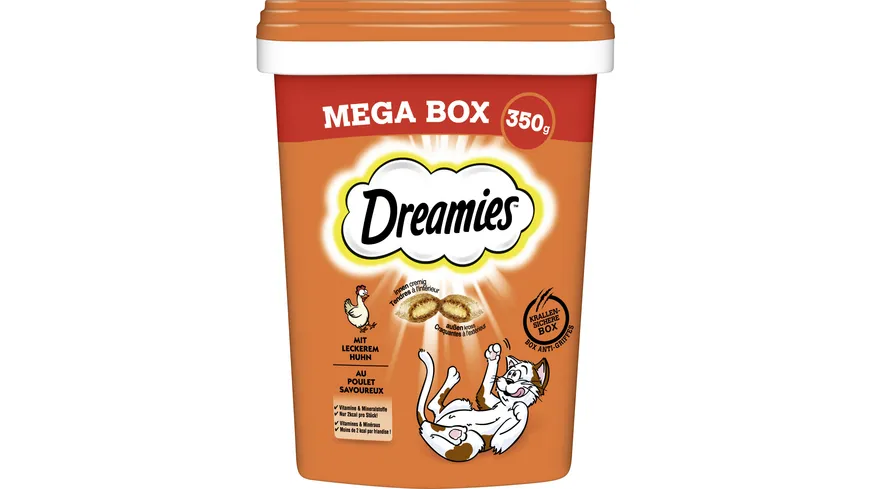 DREAMIES™ Katzenleckerli Huhn Mega Box 350 g