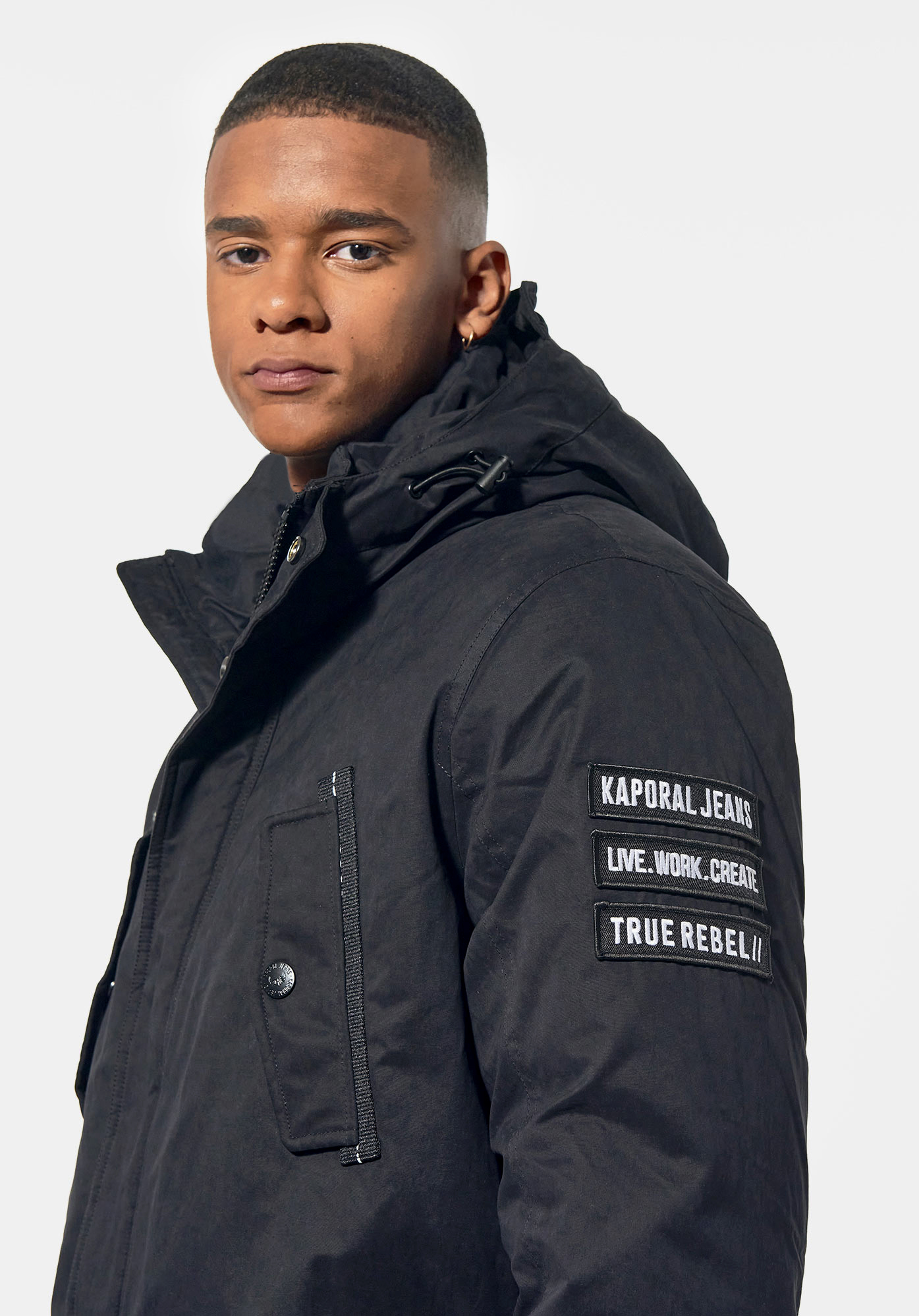 AMIK   Parka noire Homme