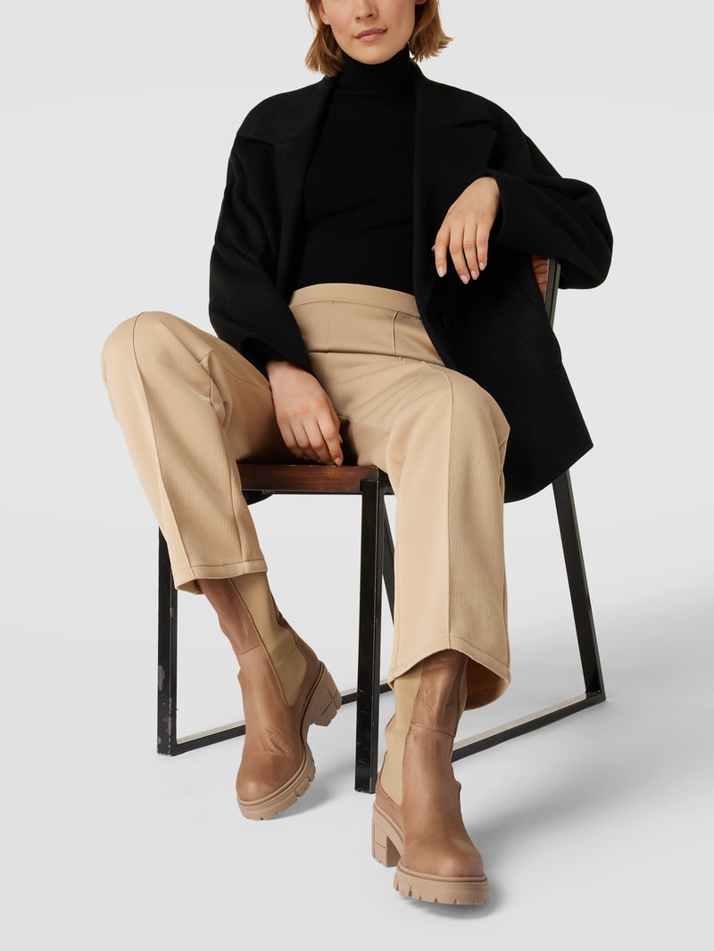 Chelsea Boots mit Ziernähten Modell 'DILARA' in beige