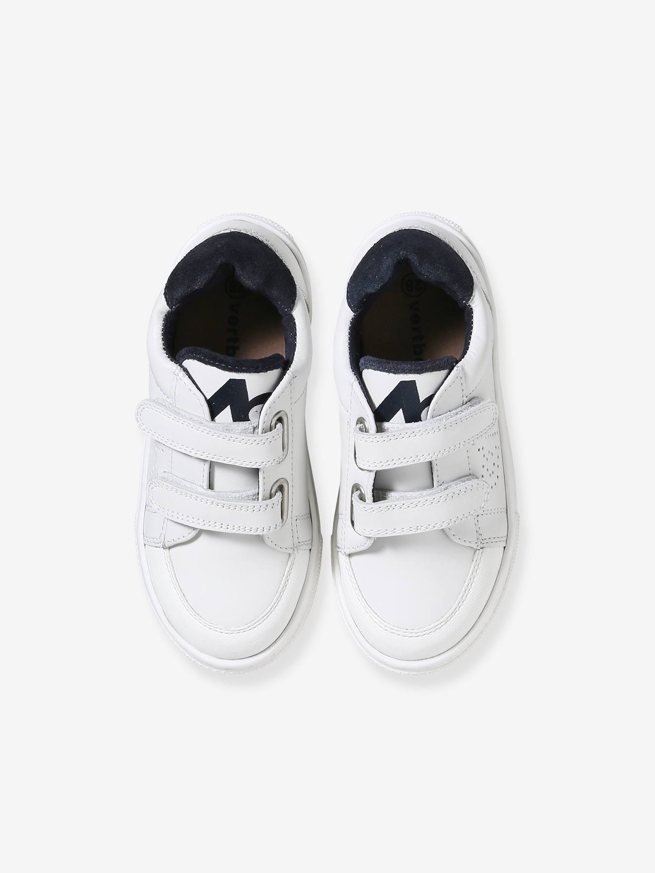 Baskets en cuir enfant blanc