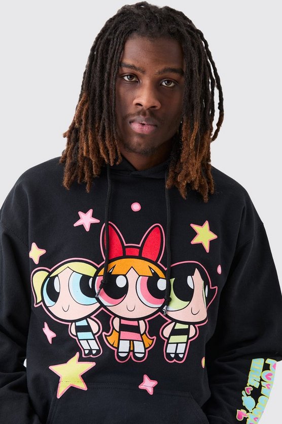 Oversize Hoodie mit lizenziertem The Powerpuff Girls Print
