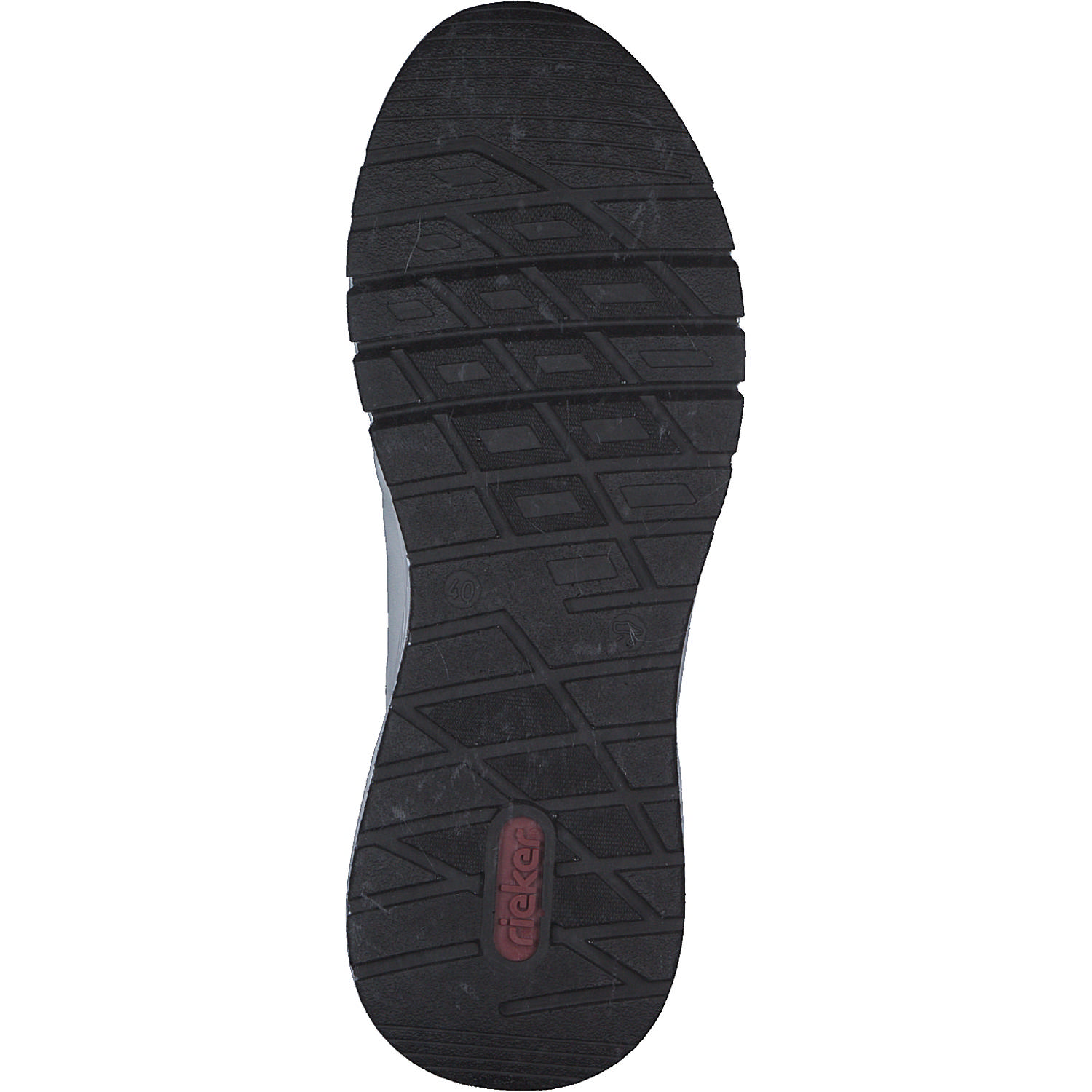 Rieker M4903, Sneakers Low, Damen, weiss/schwarz/weiss-multi
