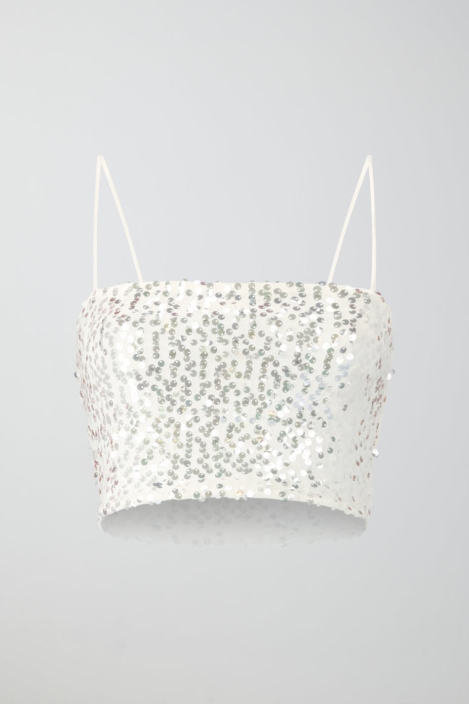 Shimmer cropped sequin top