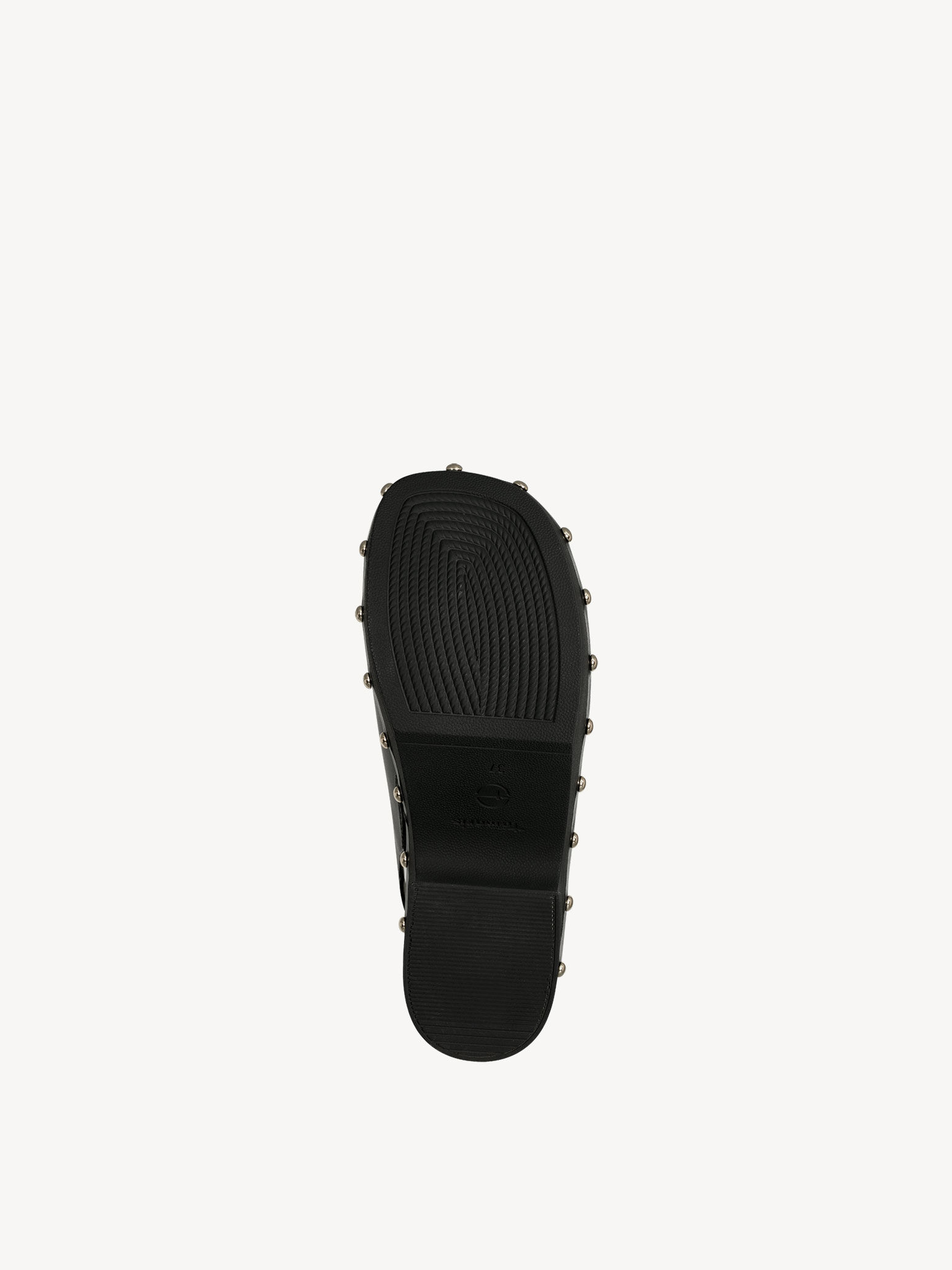 Sandale à talon en cuir - noir