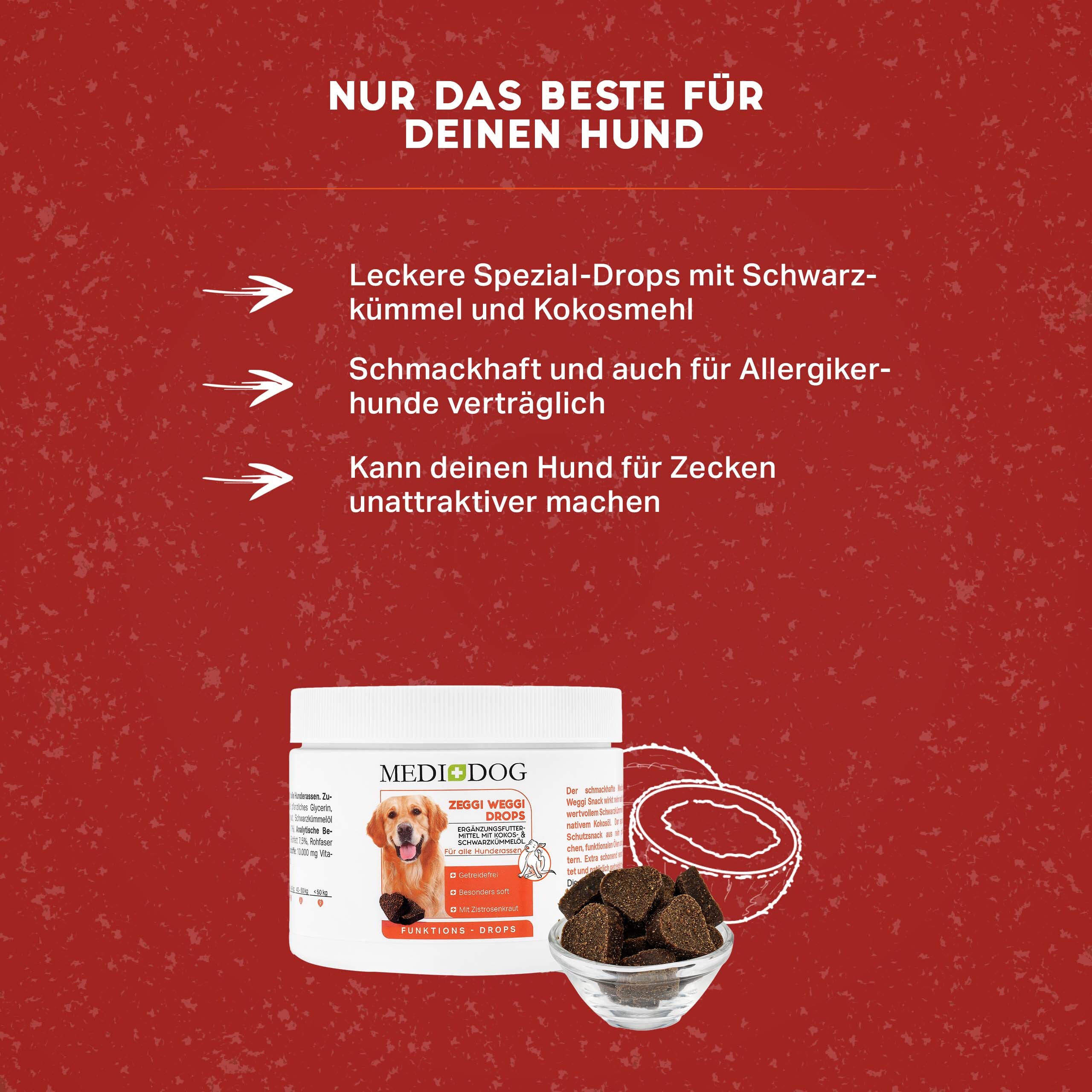 MediDog Ergänzungsfutter & Aufzucht MediDog Zeggi Weggi Drops