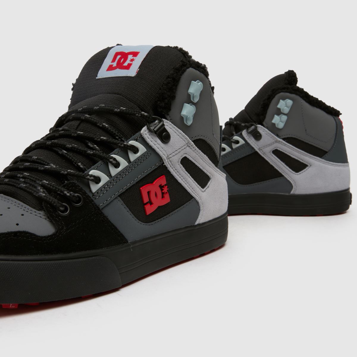 DC Pure – Höga sneakers i svart och rött