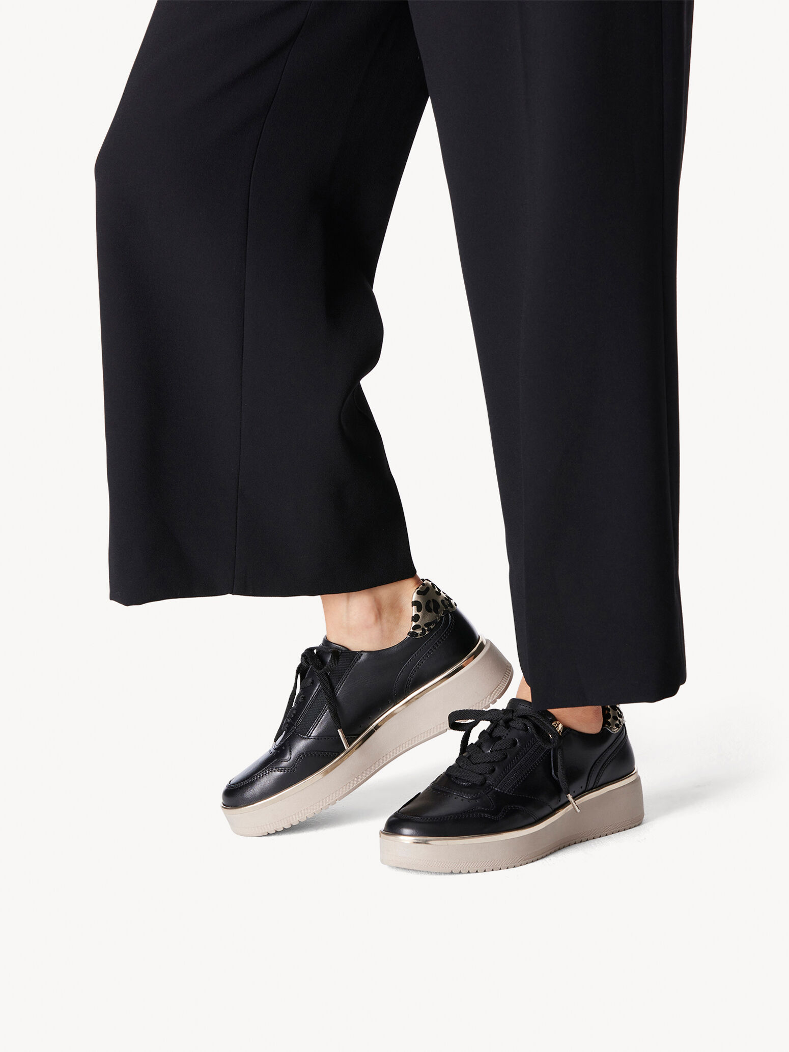 Basket en cuir - noir