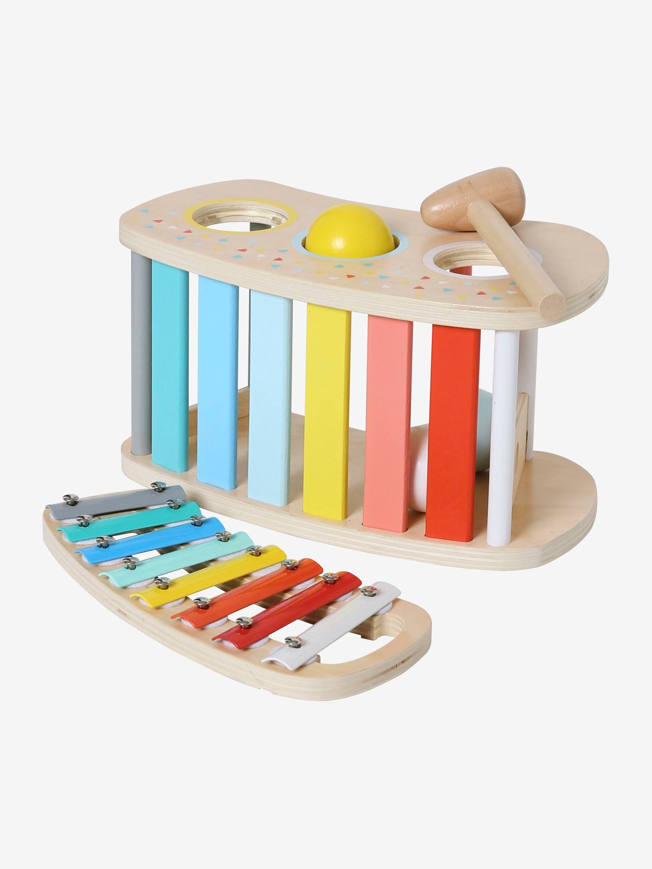 Tap tap xylophone 2 en 1 en bois FSC® rose