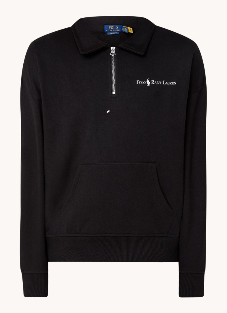 Pulover cu fermoar și logo Ralph Lauren