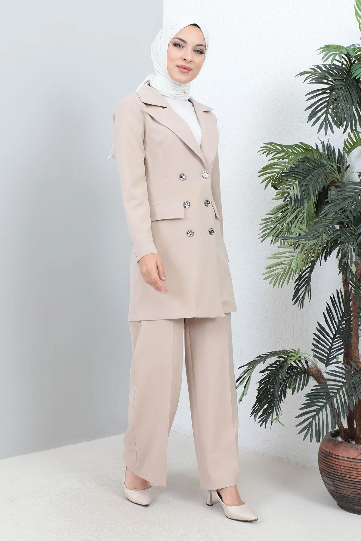 Modamihram  Jackenanzug Beige 19005