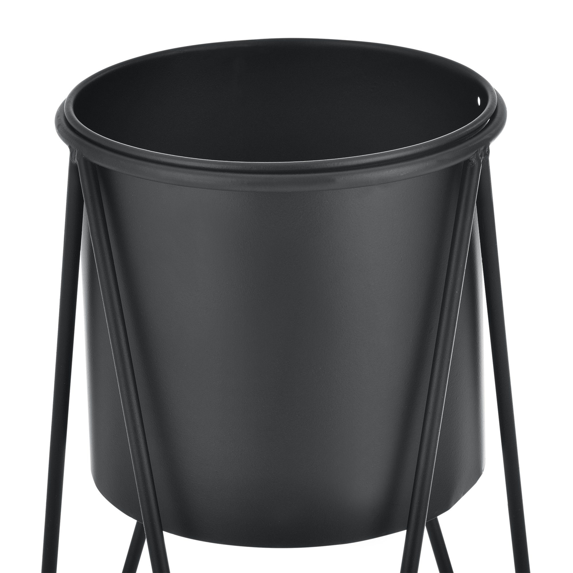 en.casa Blumenständer (Set, 2 St), Hedera Pflanzständer im 2er Set Metall Schwarz