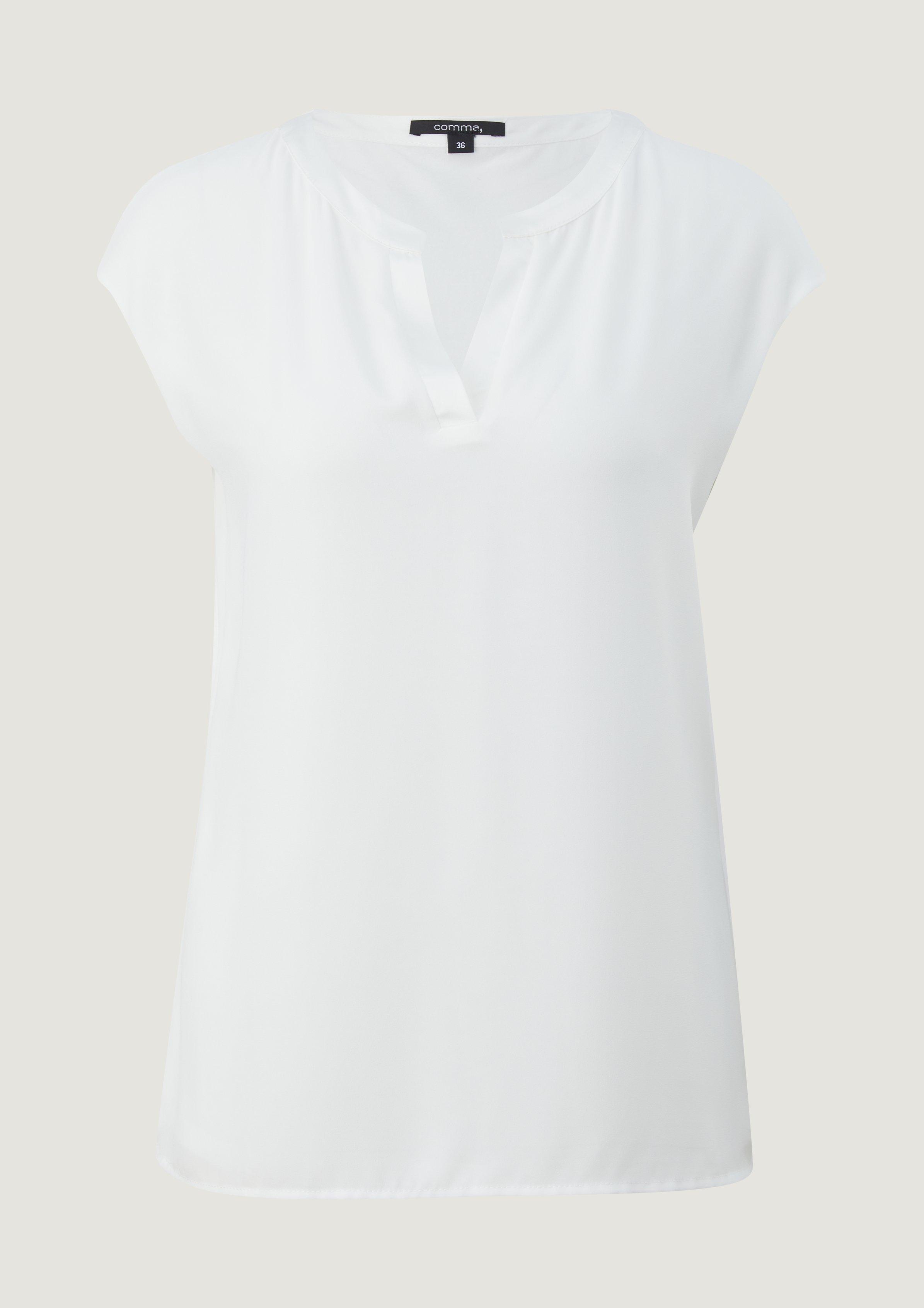 Blusenshirt aus Viskosemix - weiß