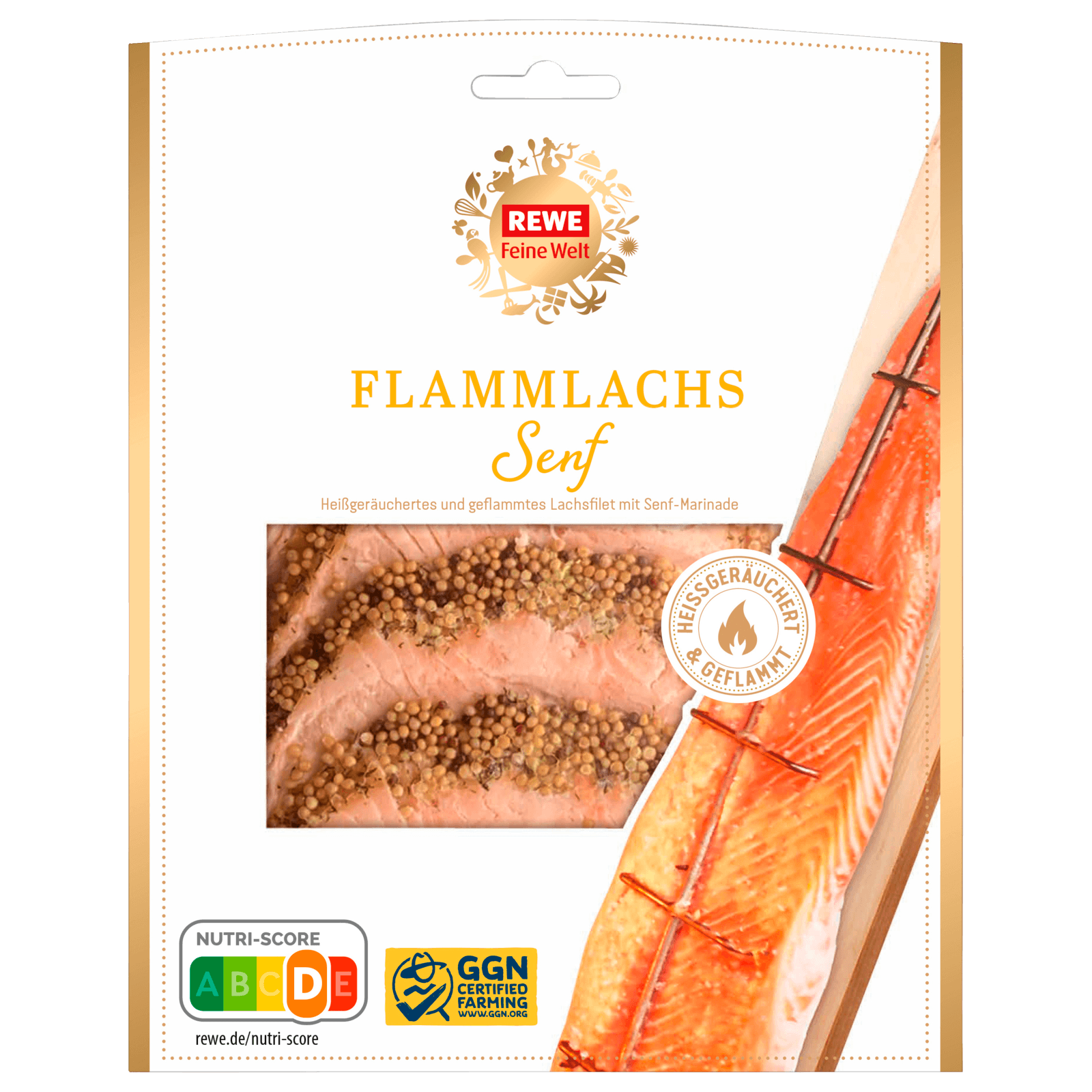 REWE Feine Welt Flammlachs Senf 120g