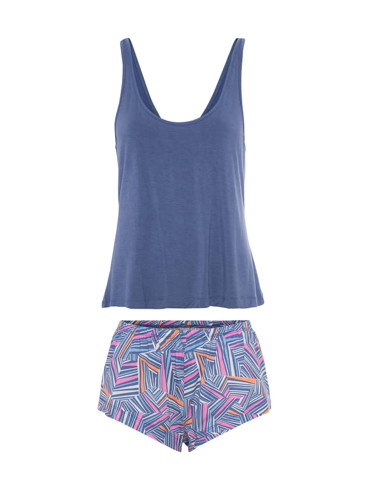 LSCN BY LASCANA Shorty in blau, rosa-gemustert günstig kaufen