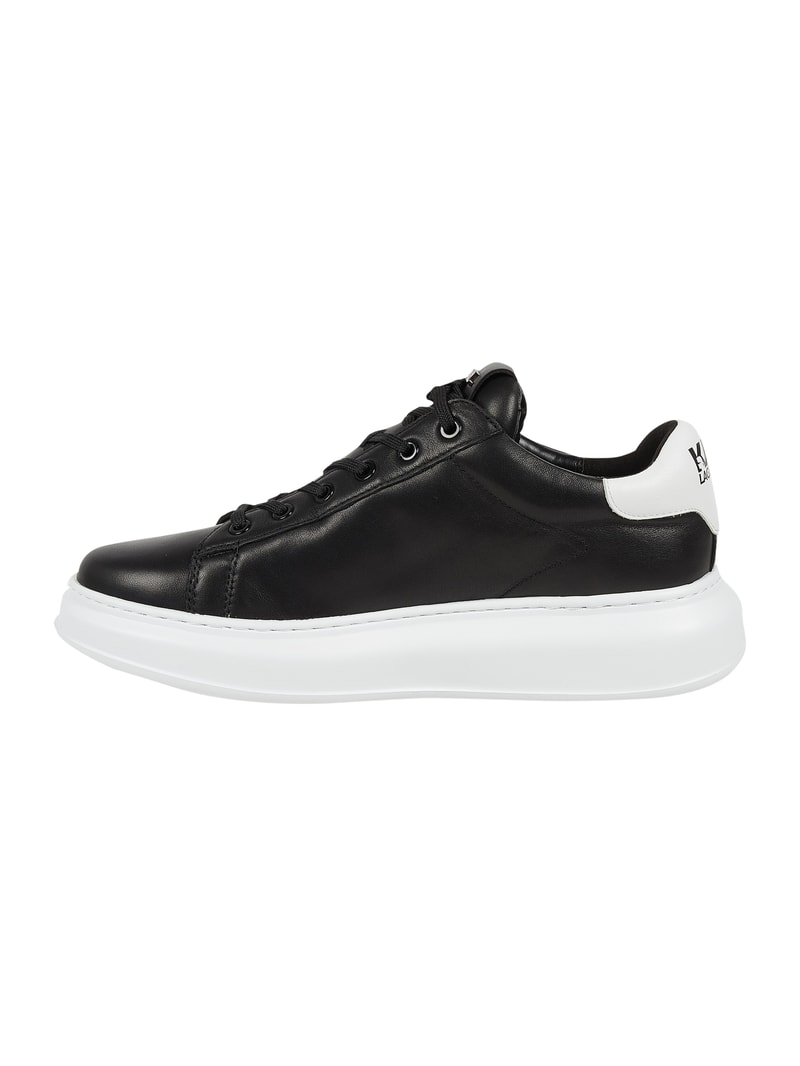 Sneaker aus Leder in schwarz
