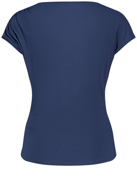 Kurzarmshirt mit Raffung