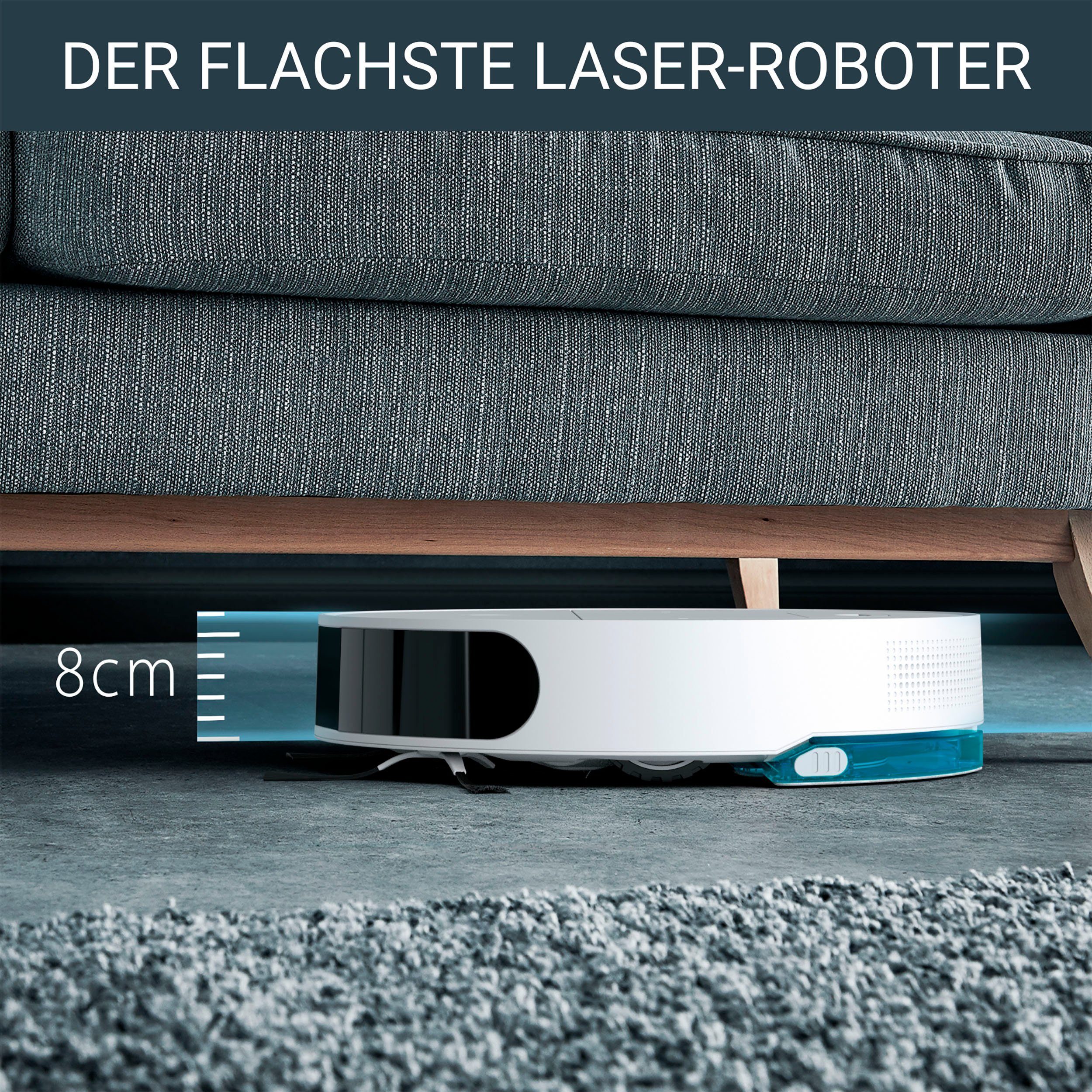 Rowenta Saugroboter RR9067 X-Plorer Serie 130 AI, ultra-flaches Design, saugen und wischen, Laser + Kamera-Navigation