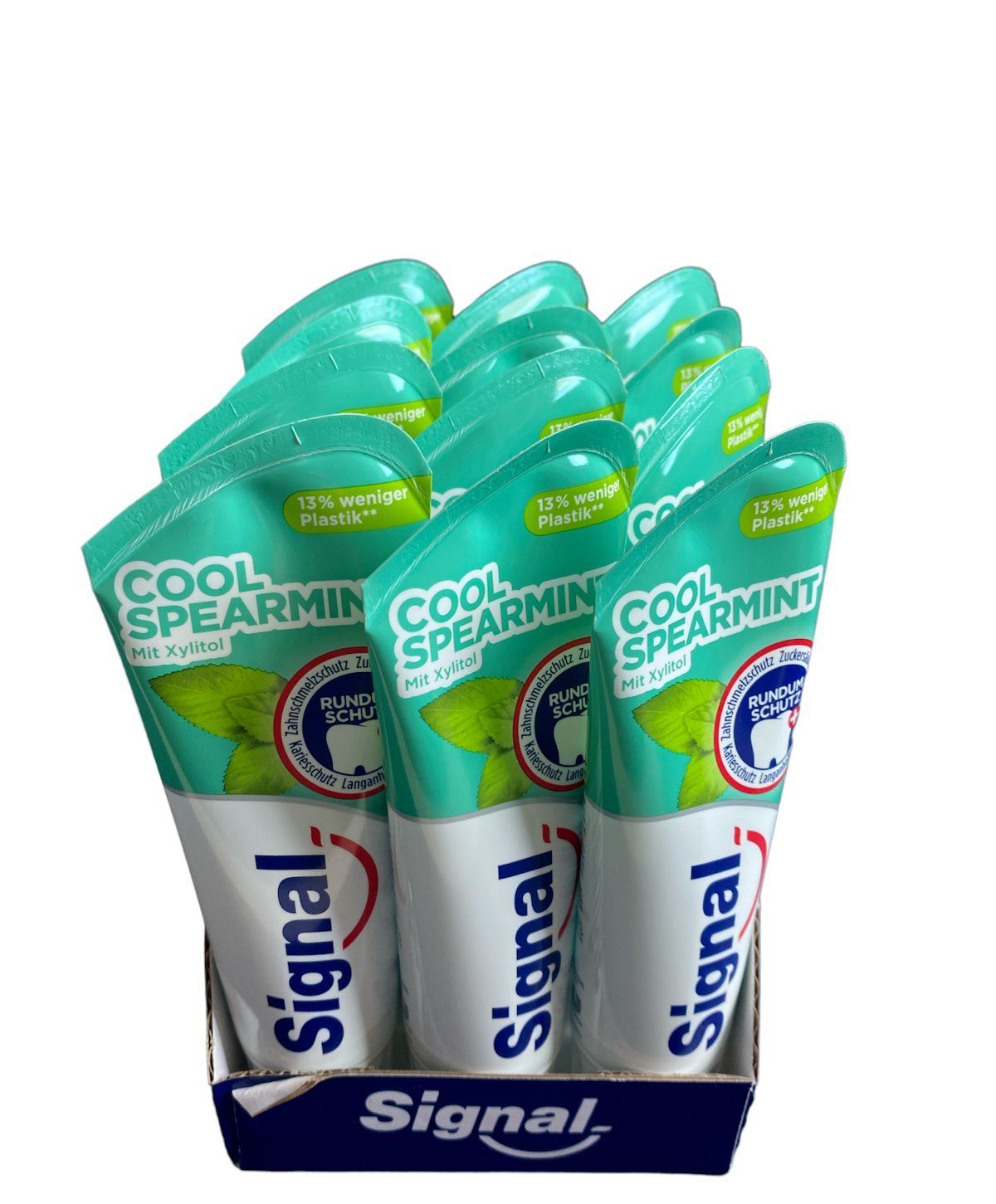Signal Zahnpasta 12 x Signal Zahnpasta Cool Spearmint Zahnpflege mit Rundumschutz, (12-St)