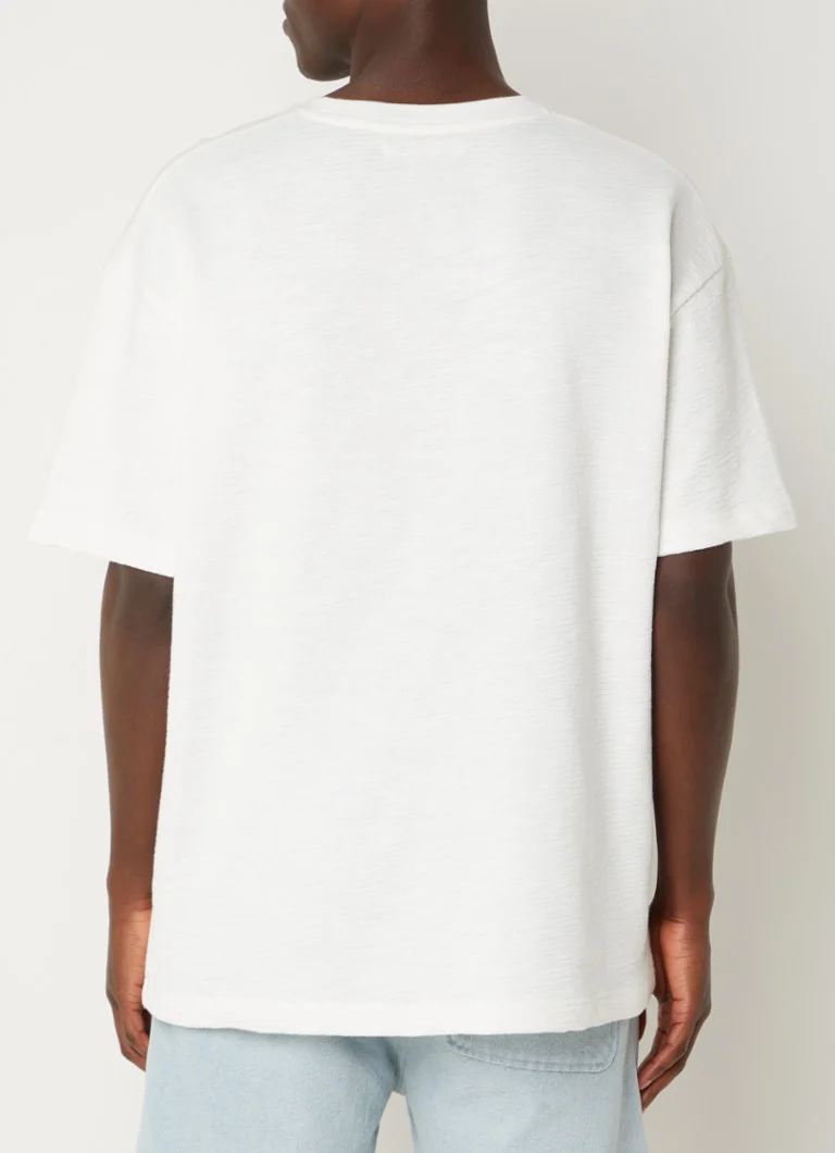 SAMSØE SAMSØE T-shirt με υφή από οργανικό βαμβάκι Koen