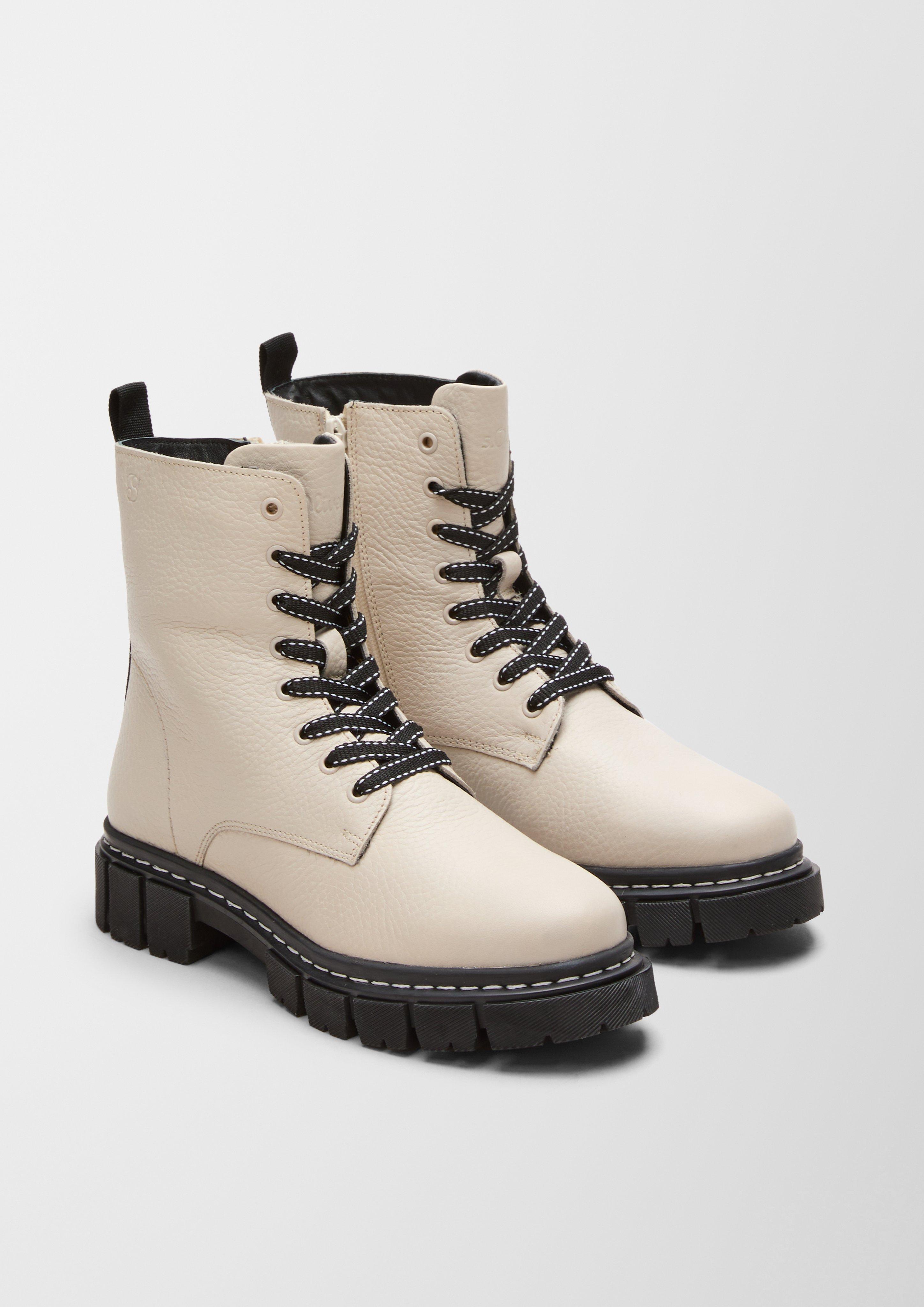 Gefütterte Lederboots  6006607-109