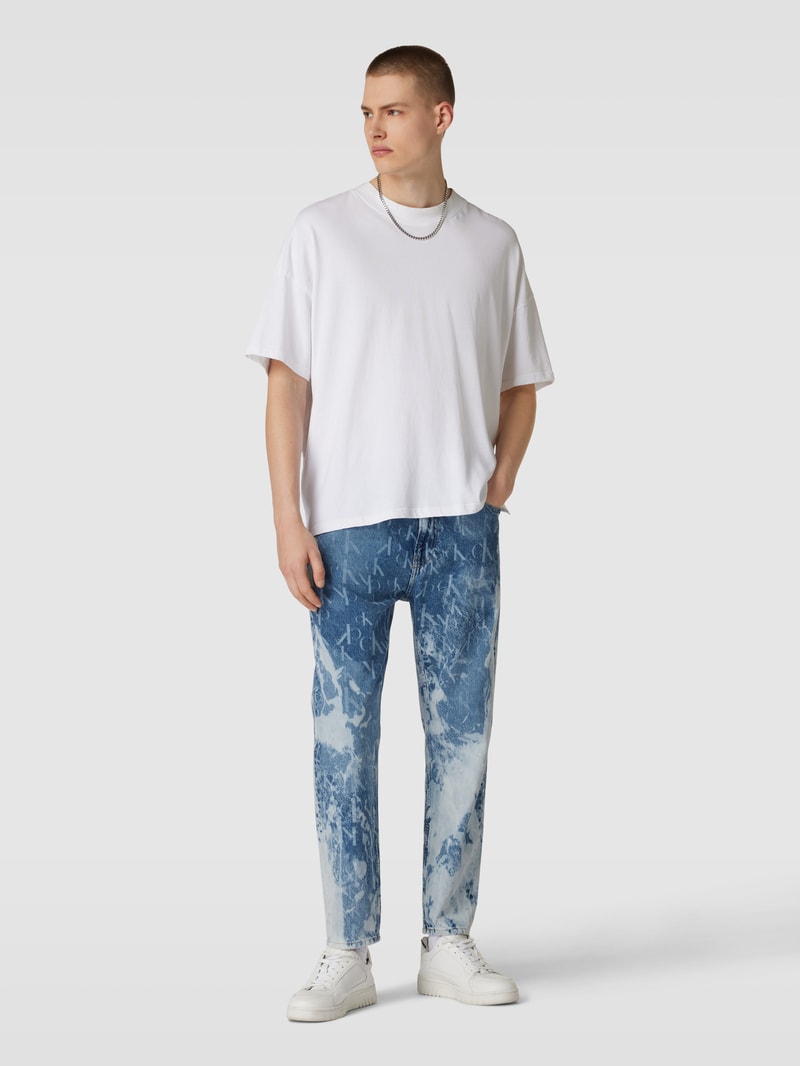 Jeans mit Allover-Muster in jeans