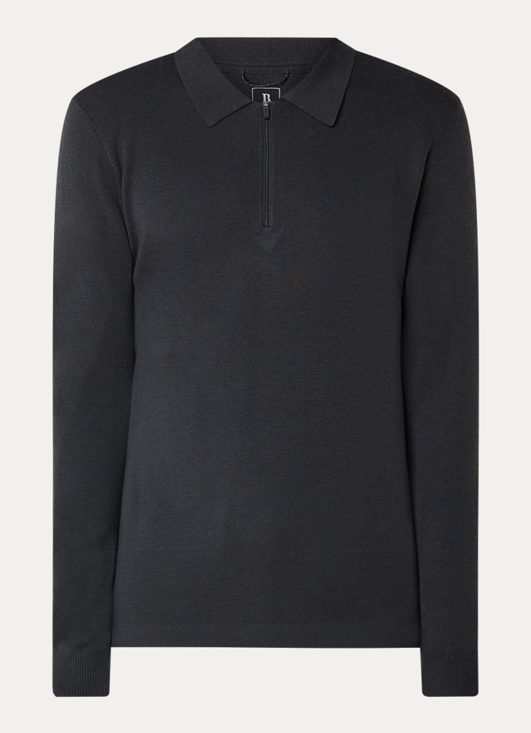 Boggi Milano Fine-knit regular fit polo made of wool