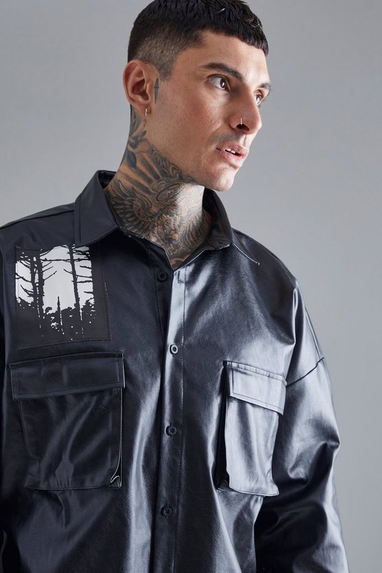 Overshirt mit Photo-Aufnäher