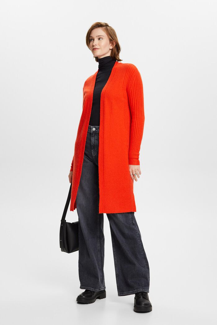 Langer Wollmix-Cardigan
