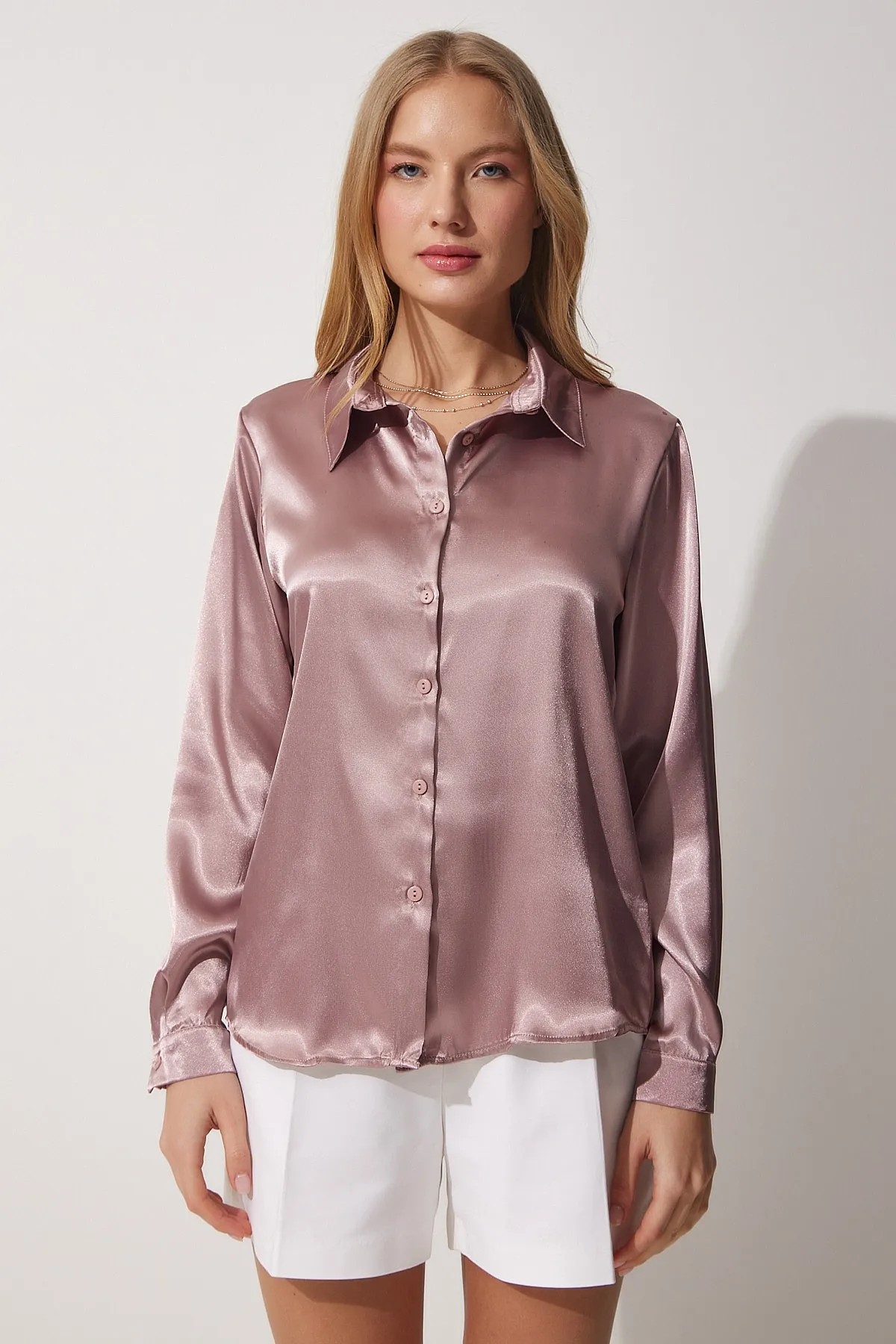 Happiness İstanbul  Hemde - Beige - Regular Fit