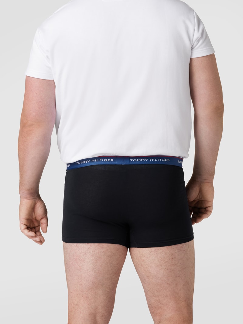 PLUS SIZE Trunks mit Label-Schriftzug im 3er-Pack in dunkelblau