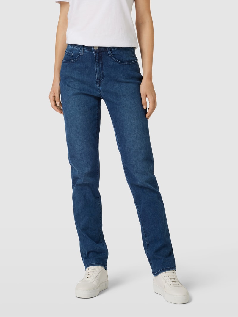 Jeans mit 5-Pocket-Design Modell 'Carola' in blau