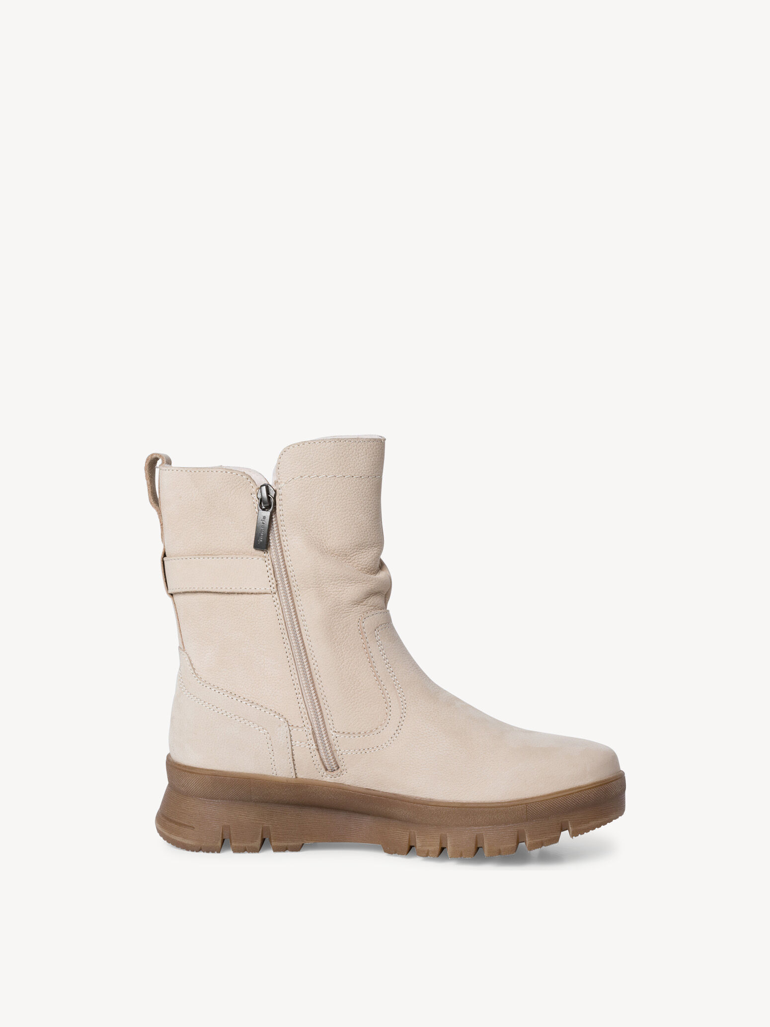 Bottine en cuir - beige