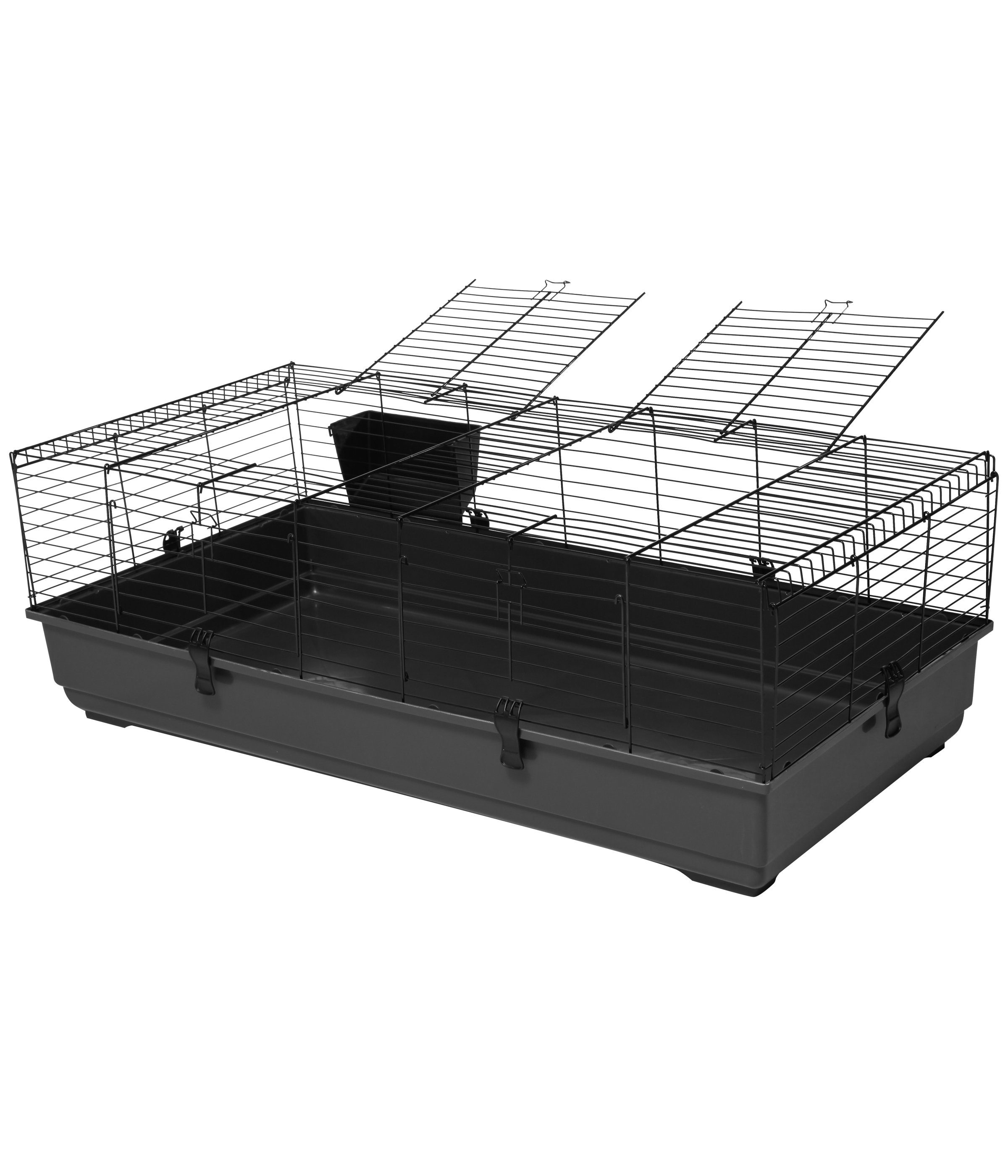 Dehner Nagerhaus Peppy, 140 x 69 x 47 cm, Metall/Kunststoff, inkl. Heuraufe, Anti-Rutsch-Boden