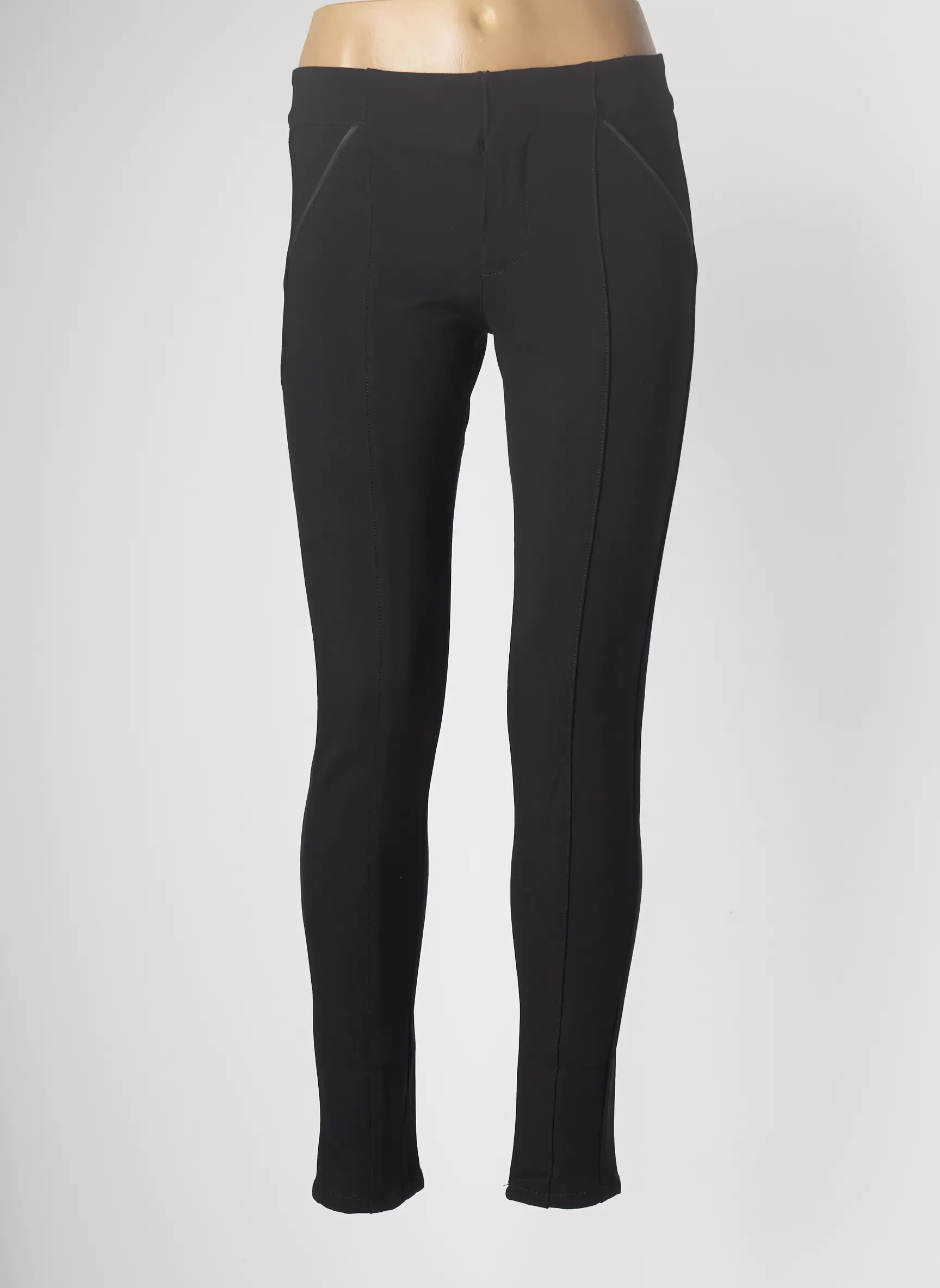 Desgaste Pantalons Slim Femme couleur noir