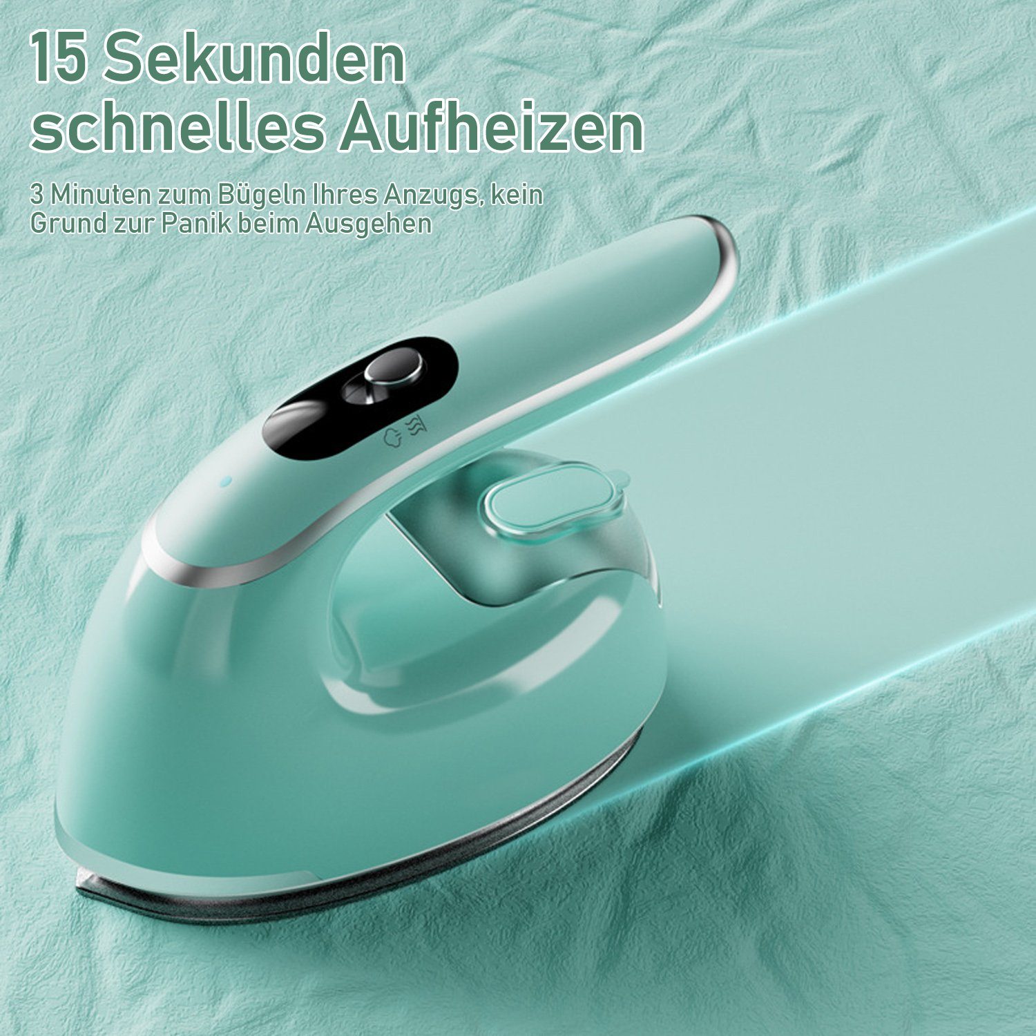 Kpaloft Dampfbürste 1000W, Sichtbarer Wassertank, Dampfglätter, 105ml Reisebügeleisen Haushalt