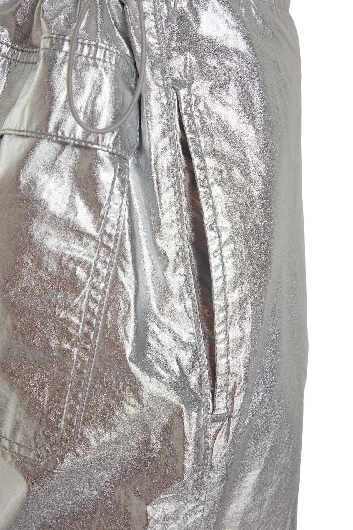 Trendyol Collection  Silberne Jeans mit niedriger Taille TWOAW24JE00351