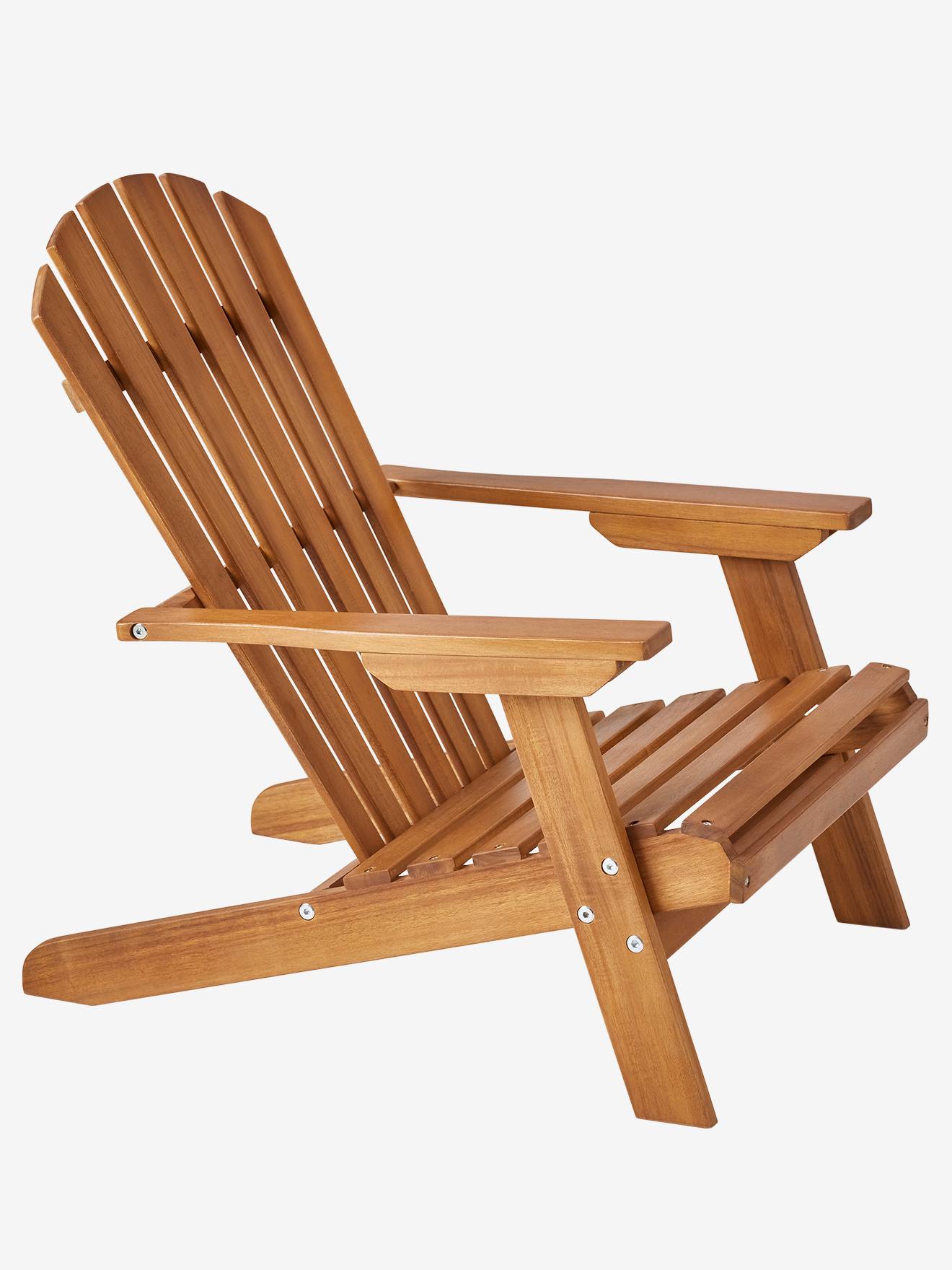 Vertbaudet Kinder Adirondack-Gartenstuhl aus Holz - natur