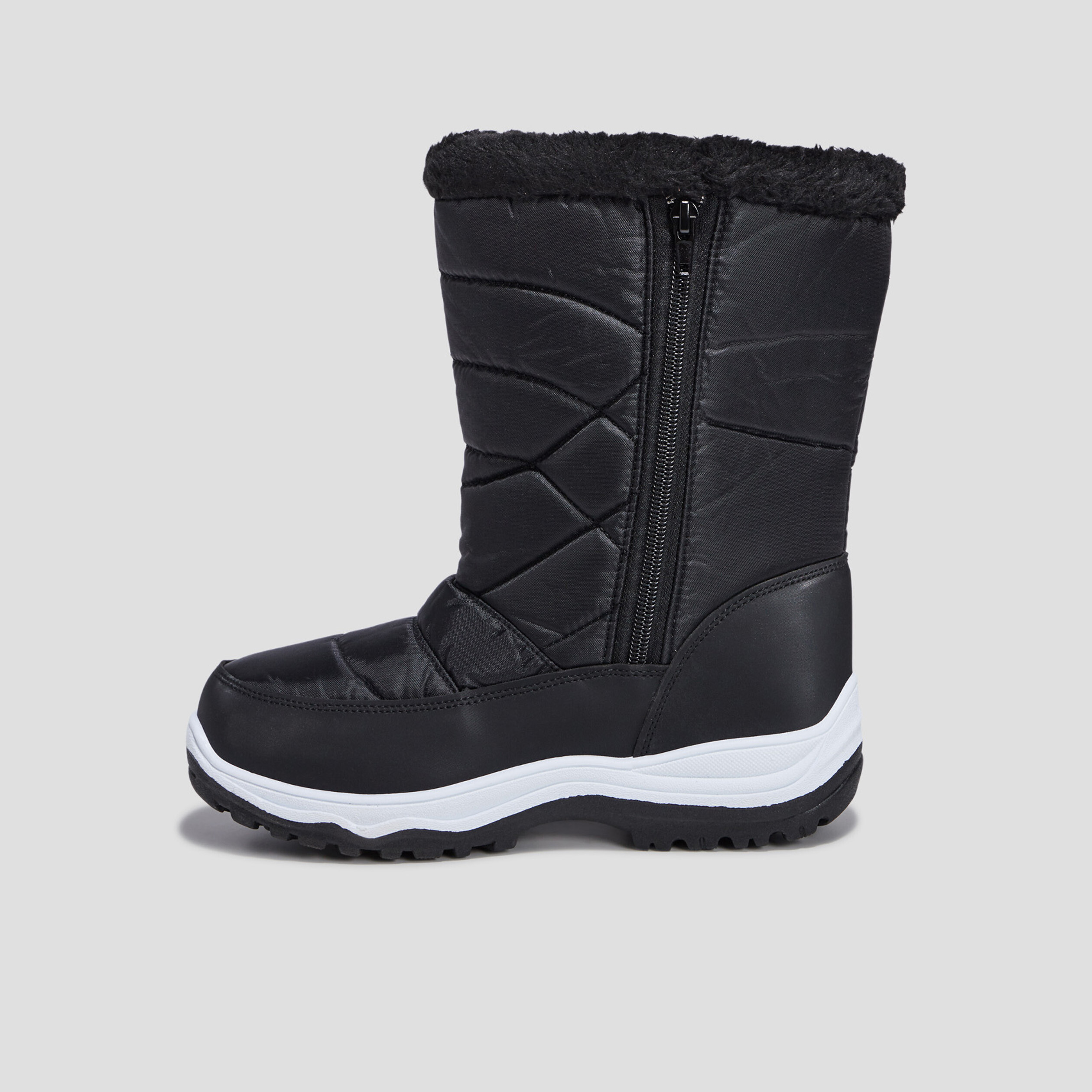 Bottes de neige fourrées noir femme | La Halle