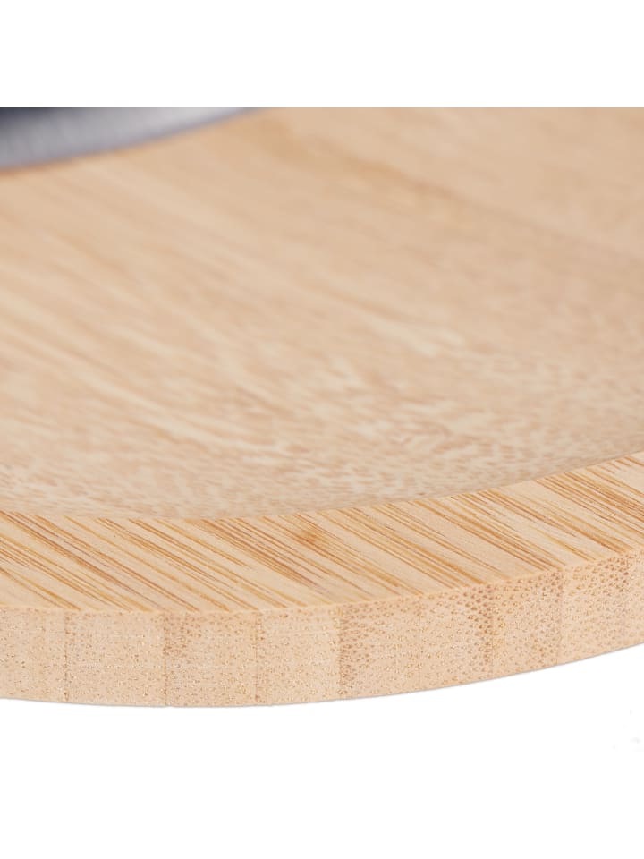 relaxdays Wiegemesser mit Brett in Natur - Ø 20 cm günstig kaufen onesize