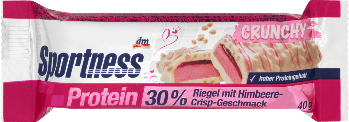 Proteinriegel, Himbeere Crisp Geschmack 30 %, 40 g