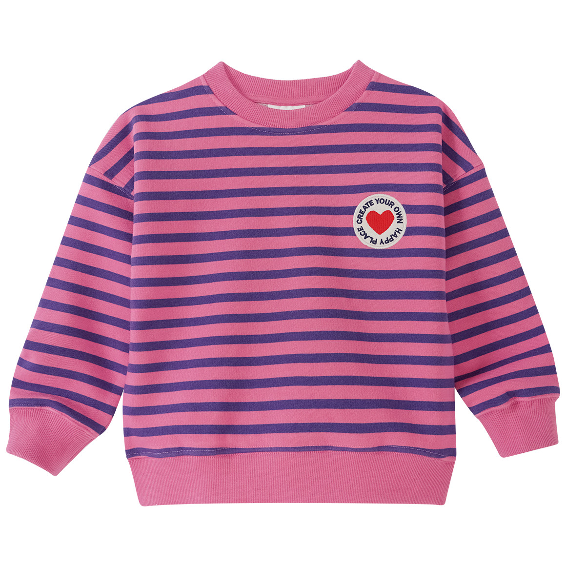 Mädchen Sweatshirt mit Streifen