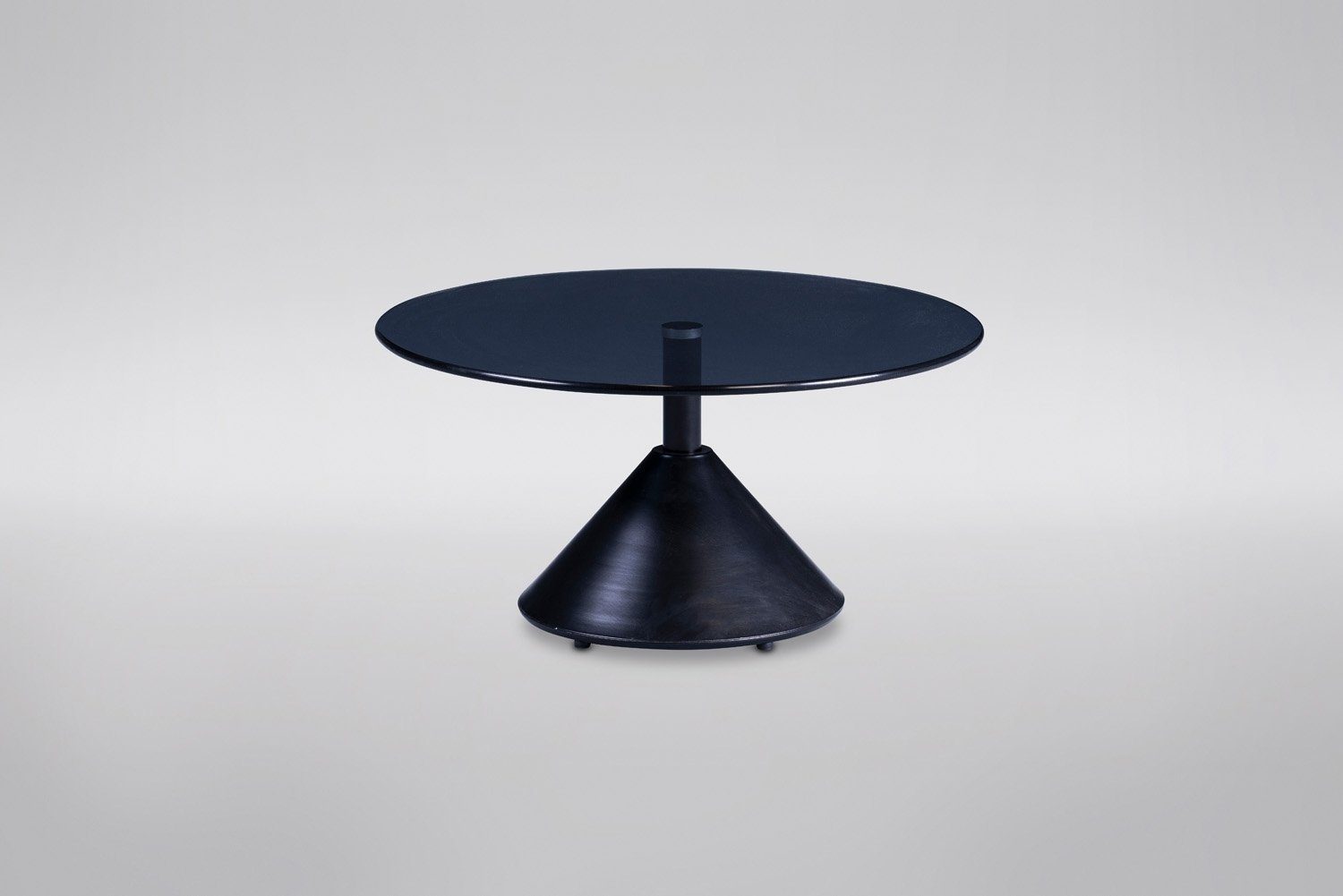 M2 Kollektion Couchtisch Couchtisch, MIEKE, Glas, Grau, Ø 80 cm