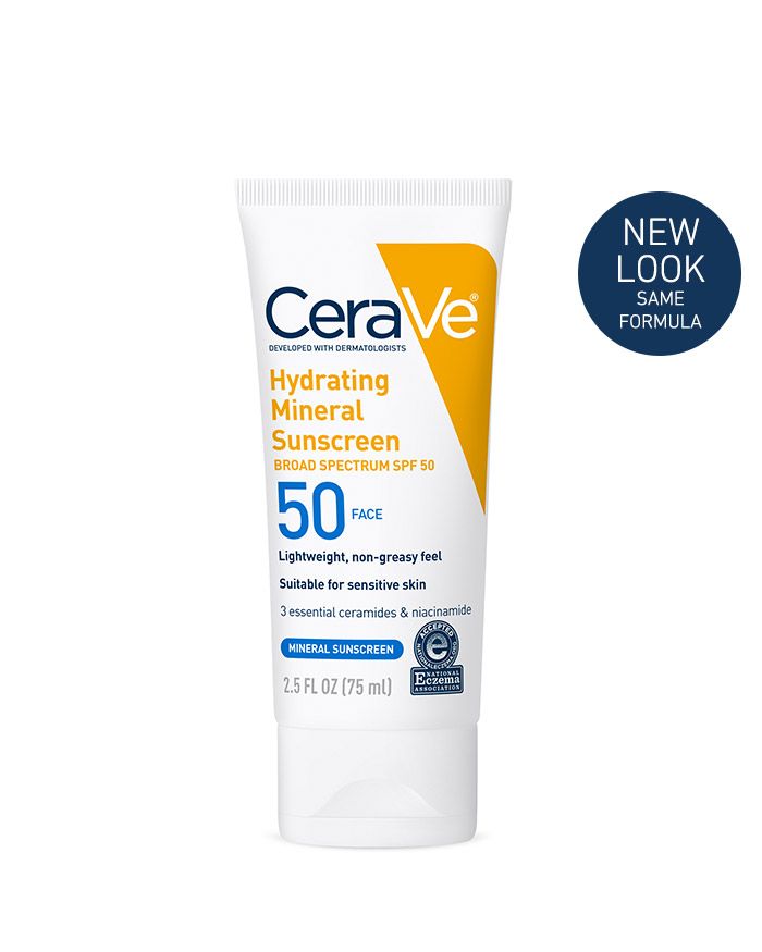 Lotion solaire minérale hydratante pour le visage SPF 50