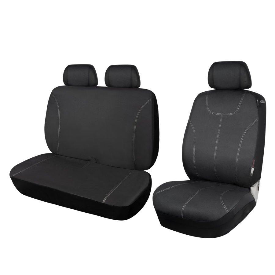 NORAUTO Sitzbezug UTILTY für Transporter, Design SATURN, Set aus 1 Vordersitz + 1 Doppelbank - ATU
