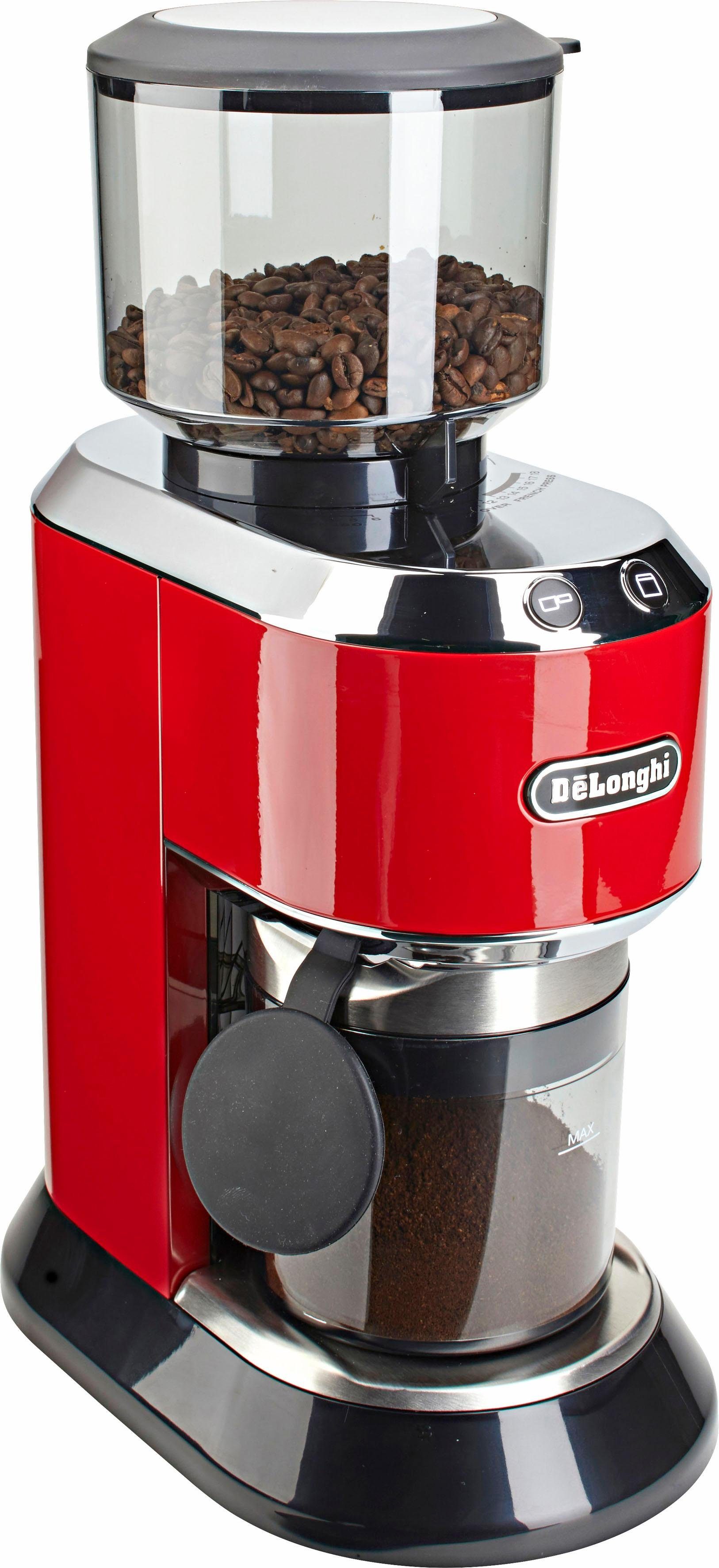 De'Longhi Kaffeemühle Dedica KG520.R, 150 W, Kegelmahlwerk, 350 g Bohnenbehälter
