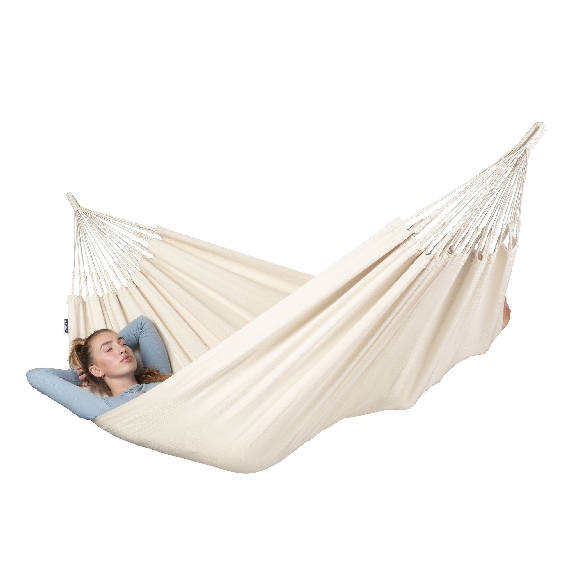 La Siesta Hängematte Single Hängematte Modesta natur von La Siesta Bio Baumwolle Tuchhänge, Hochwertige Qualität
