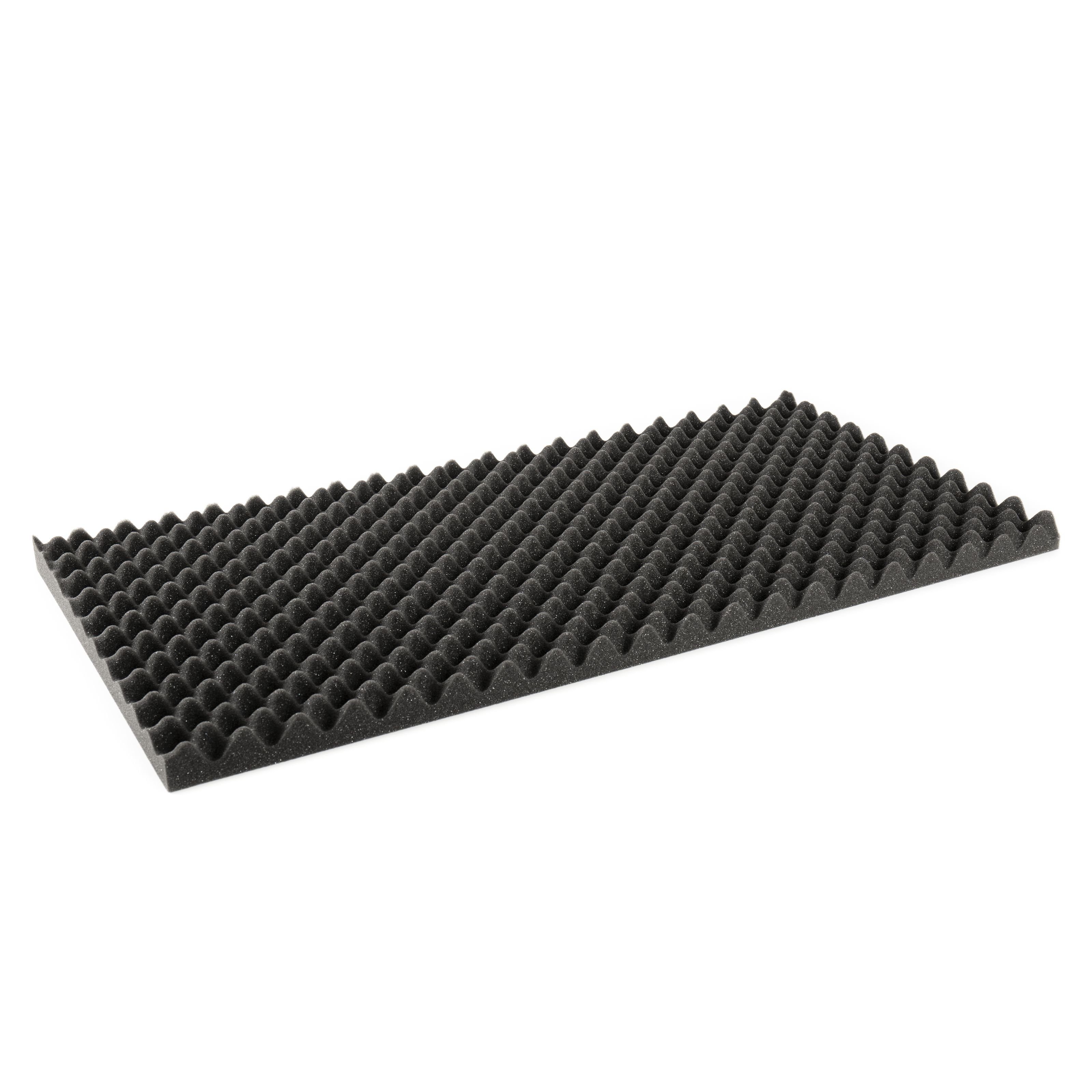 MUSIC STORE Akustikplatte, Noppenschaum anthrazit 40 mm 50 x 100 cm, 4 cm stark - Absorber