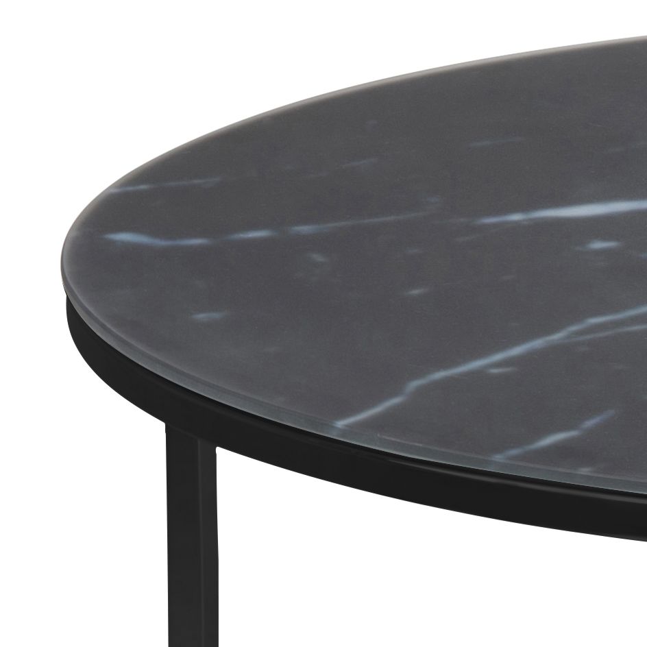 Couchtisch Alisma Schwarz Ø 80 cm
