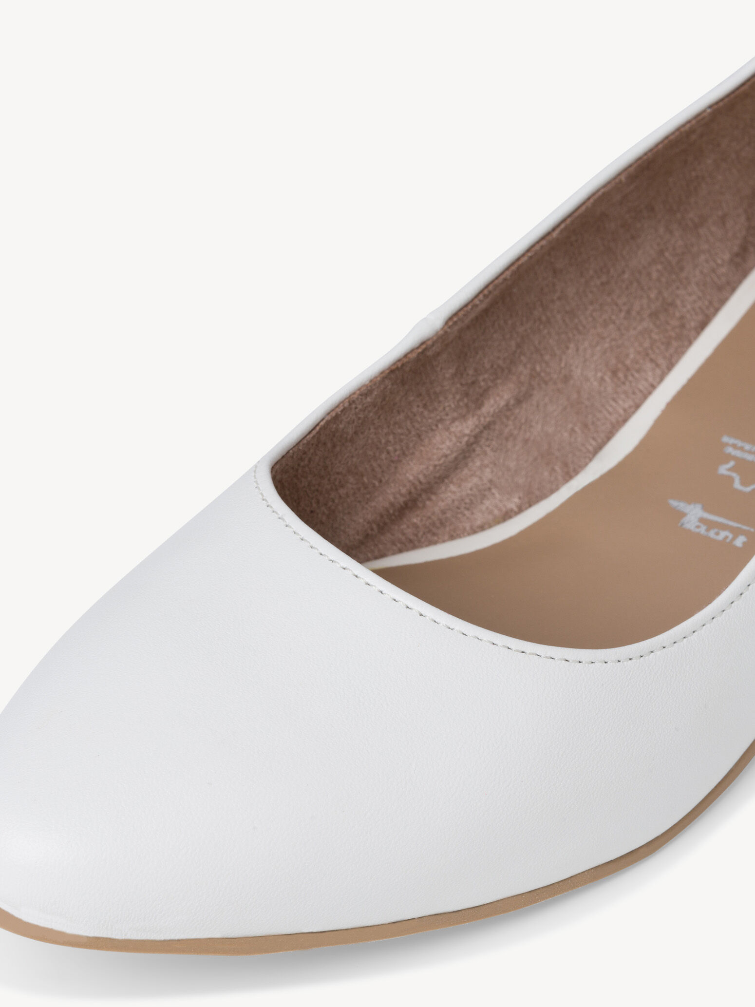 Ballerine en cuir - blanc